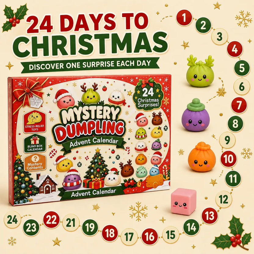 ✨ Glitter Dumpling Squishy 24-Day Christmas Advent Calendar