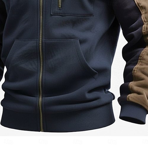 Men's Hoodies & Sweatshirts Long Sleeve Stand Collar Half Zip Fall Winter Spring &  Fall