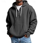 Men's Hoodie Hoodie Plain Drawstring Pocket Sports & Outdoor Daily Holiday Streetwear Spring Fall Clothing