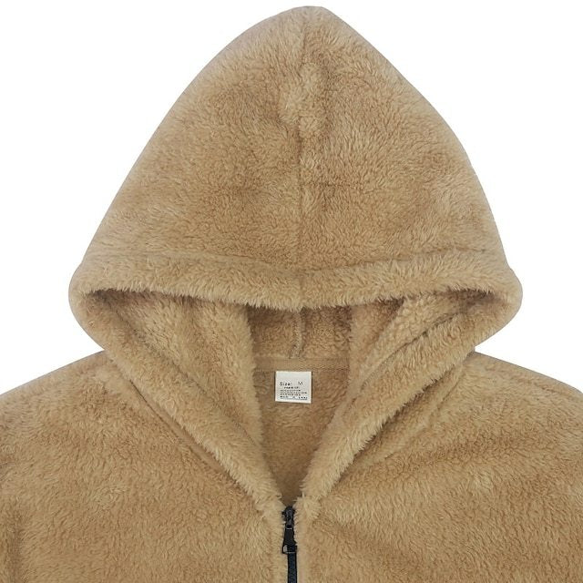 Men's Hoodie Outerwear Fleece Hoodie Black Navy Blue Khaki Dark Gray Hooded Plain Sports & Outdoor Daily Holiday Streetwear Cool Casual Fall & Winter Clothing Apparel Hoodies Sweatshirts