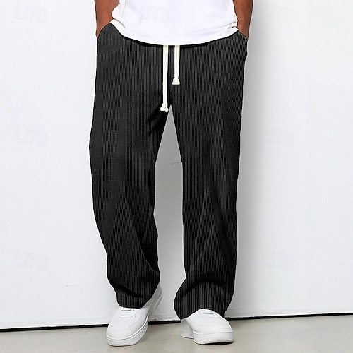 Men's Corduroy Shirt Tee Top Long Sleeve Shirt Oversized Loose Outdoor Street Tee for Men