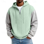 Men's Jacquard Hoodie Pullover Hoodie Sweatshirt Hoodie Patchwork Color Cool Sportswear