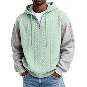 Men's Jacquard Hoodie Pullover Hoodie Sweatshirt Hoodie Patchwork Color Cool Sportswear