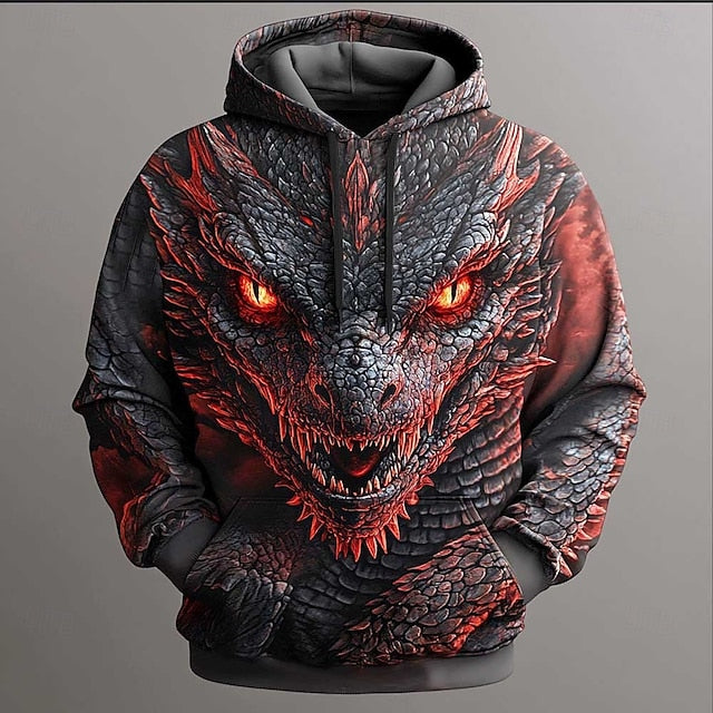 Men's Dragon Hoodies Sweatshirt Fashion Cool Daily