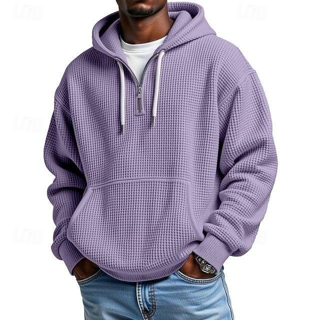 Men's Hoodie Hoodie Plain Drawstring Pocket Sports & Outdoor Daily Holiday Streetwear Spring Fall Clothing