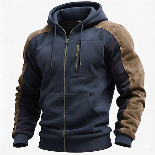 Men's Hoodies & Sweatshirts Long Sleeve Stand Collar Half Zip Fall Winter Spring &  Fall