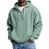 Men's Hoodie Hoodie Plain Drawstring Pocket Sports & Outdoor Daily Holiday Streetwear Spring Fall Clothing