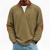 Men's Corduroy Shirt Tee Top Long Sleeve Shirt Oversized Loose Outdoor Street Tee for Men