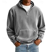 Men's Hoodie Pullover Hoodie Sweatshirt Quarter Zip Hoodie Streetwear Cool Spring Fall